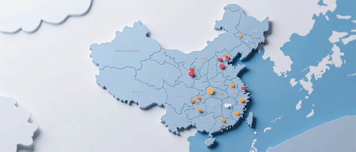 中国主要用户分布地图